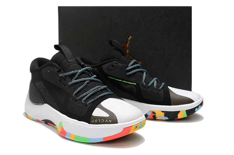 Jordan Separate PF Black White Colorful Shoes - Click Image to Close